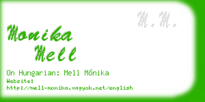 monika mell business card